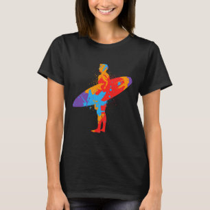 Surf Beach Colorful Surfboard Surfers Boys Men Kid T-Shirt