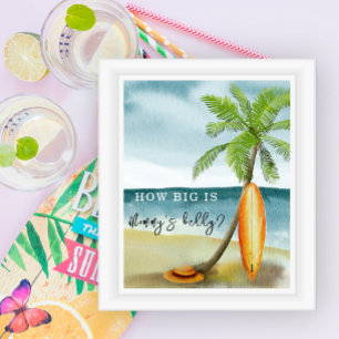 Surf beach - How big is Mummy's belly Poster