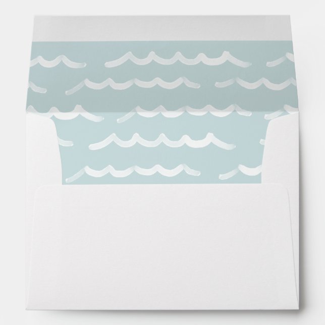 Surf Beach Kids Birthday Party Envelope (Back (Bottom))