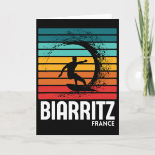 Surf Biarritz France Beach Vintage Retro Surfing M Card