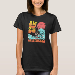 Surf Big Sur Vintage California Surfer Distressed  T-Shirt