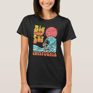 Surf Big Sur Vintage California Surfer Distressed  T-Shirt