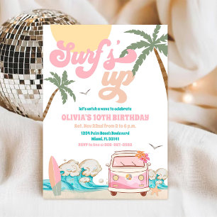 Surf Birthday Party Invitation