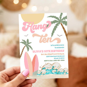 Surf Birthday Party Invitation