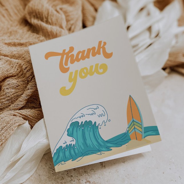 Surf Birthday Thank You Cards (Creator Uploaded)