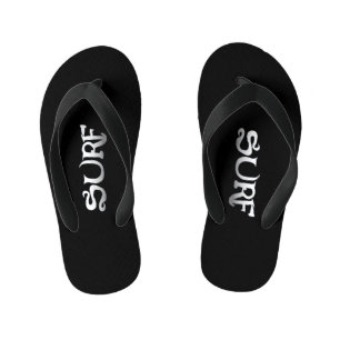 Surf black toddler flip flops