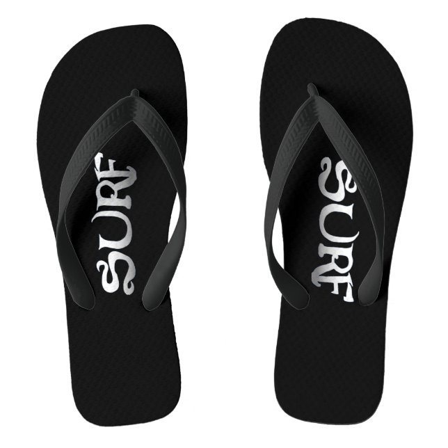 Surf black wide flip flops (Footbed)