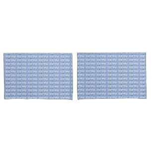 Surf blue standard pillowcases 2 sided pair