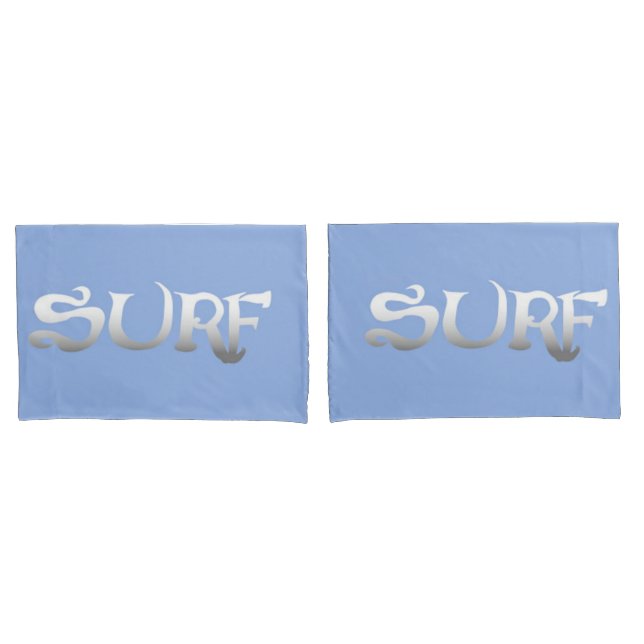 Surf blue standard pillowcases pair (Front-Set)