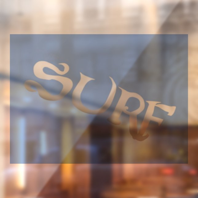 Surf blue tilted see-thru window cling back stick (Sheet 2)