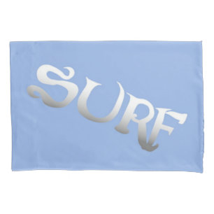 Surf blue tilted standard pillowcase 2 sided