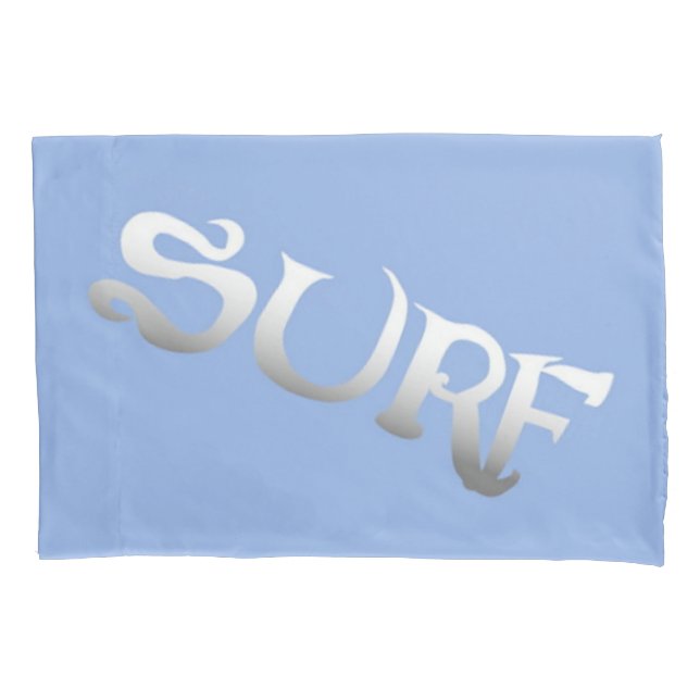 Surf blue tilted standard pillowcase 2 sided (Front)