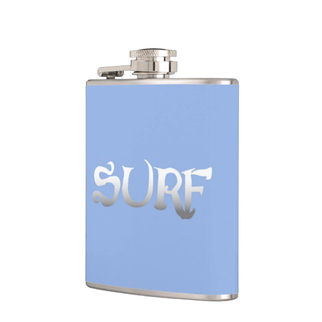 Surf blue wrapped flask (Left)