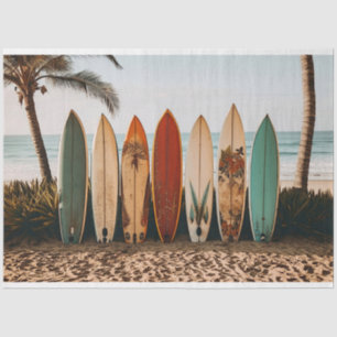 Surf Board Decoupage Tissue Paper