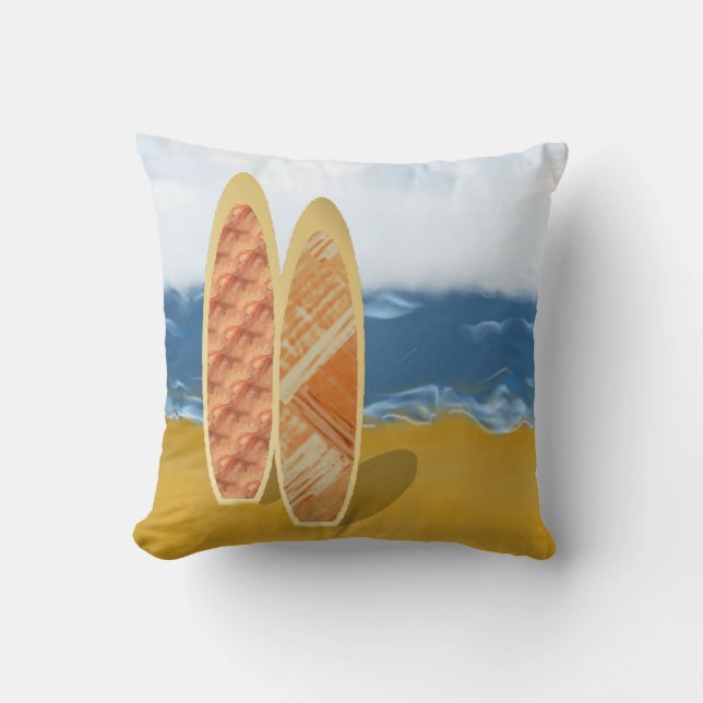 Surf Boards On Beach Cushion (Front)