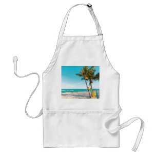 Surf boards on beach throw pillow standard apron
