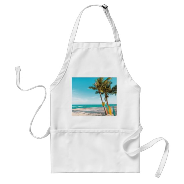 Surf boards on beach throw pillow standard apron (Front)