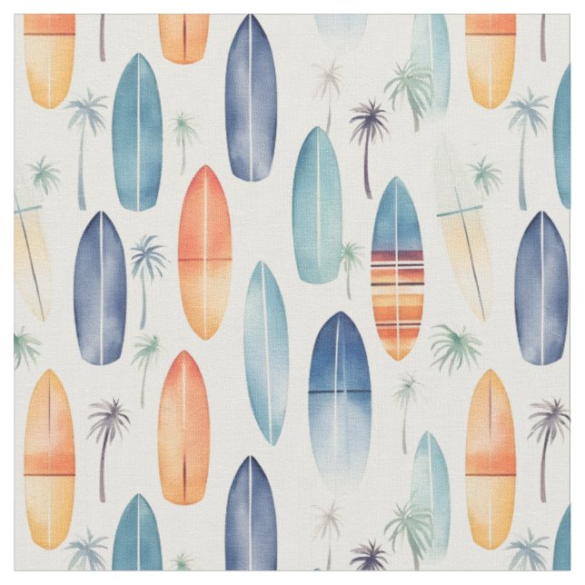 Surf Boards on Ivory Fabric (Close Up)