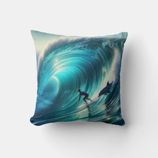 Surf Buddies Pillow 2 different sides (Front)