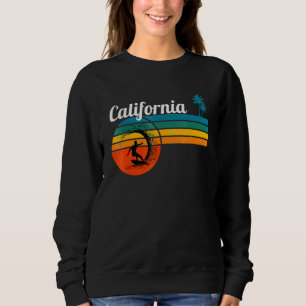 Surf California Beach Vintage Retro Surf Sweatshirt
