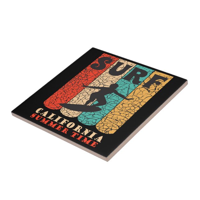 Surf California Ceramic Tile (Side)