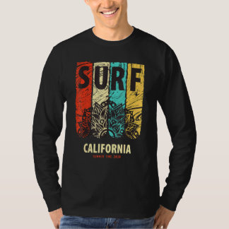 Surf California Coast Summer Riding Waves T-Shirt