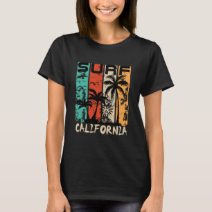 Surf California palm tree beach design T-Shirt