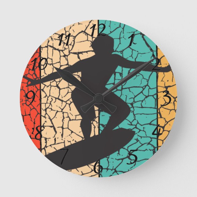 Surf California Round Clock (Front)