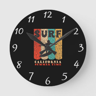 Surf California Wall Clock