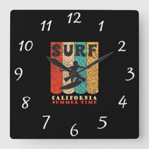 Surf California Wall Clock