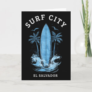 Surf City El Salvador Surfing Vintage Surfer _1  Card