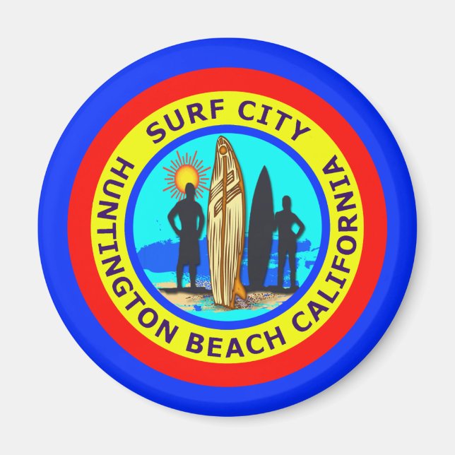 SURF CITY HUNTINGTON BEACH CALIFORNIA MAGNET (Front)
