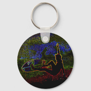 Surf City Keychain - Huntington Beach Pier, Ca