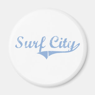 Surf City North Carolina Classic Design Magnet
