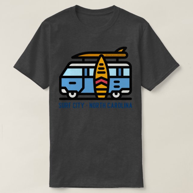 Surf City North olina T-Shirt (Design Front)