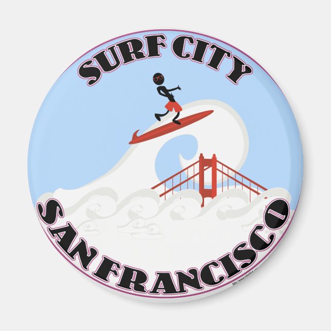 Surf City San Francisco Magnet (Front)