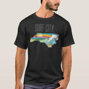 Surf City State of North Carolina Outdoors Graphic T-Shirt
