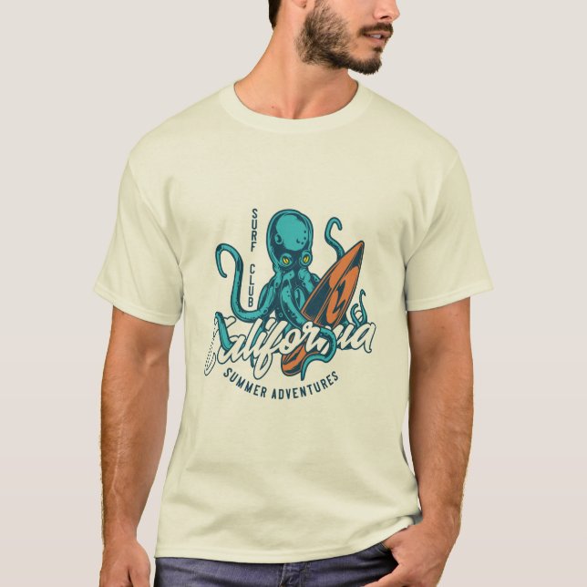 Surf Club California - Octopus T-Shirt (Front)