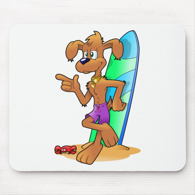 Surf Dog Mouse Pad (Front)