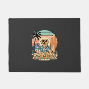 Surf Dog Retro Beach Summer Doormat