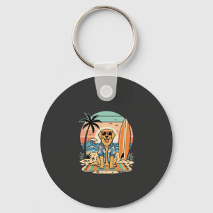 Surf Dog Retro Beach Summer Key Ring