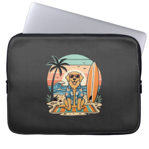 Surf Dog Retro Beach Summer Laptop Sleeve
