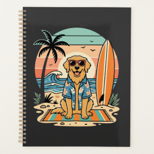 Surf Dog Retro Beach Summer Planner