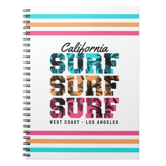 Surf Dreams: California Sunset Edition Notebook (Front)