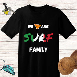Surf family design with shaka hand and Italy flag T-Shirt