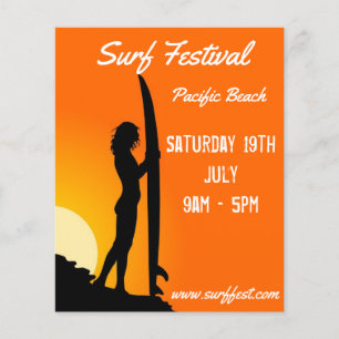 Surf festival or competition flyers