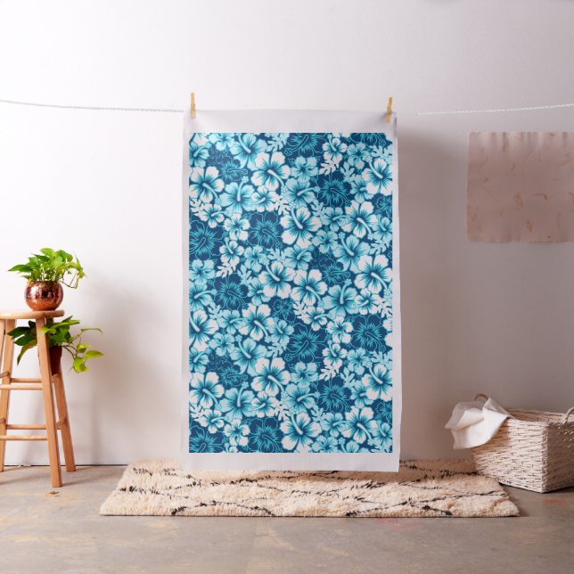 Surf floral hibiscus fabric (In Situ)