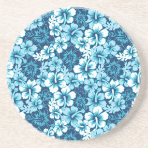 Surf Floral Hibiscus Pattern Coaster