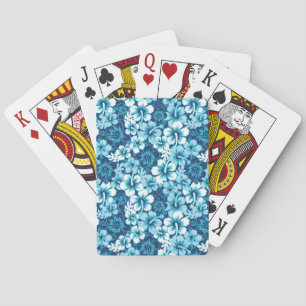 Surf Floral Hibiscus Pattern Playing Cards
