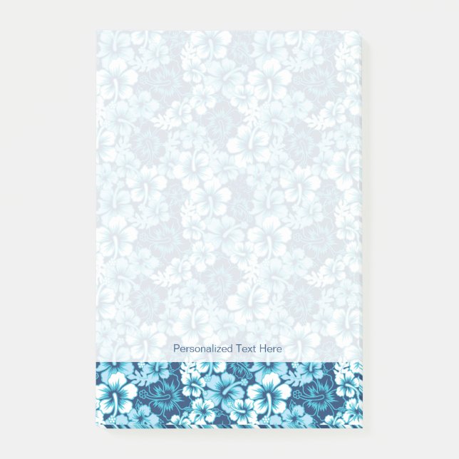 Surf Floral Hibiscus Pattern Post-it Notes (Front)